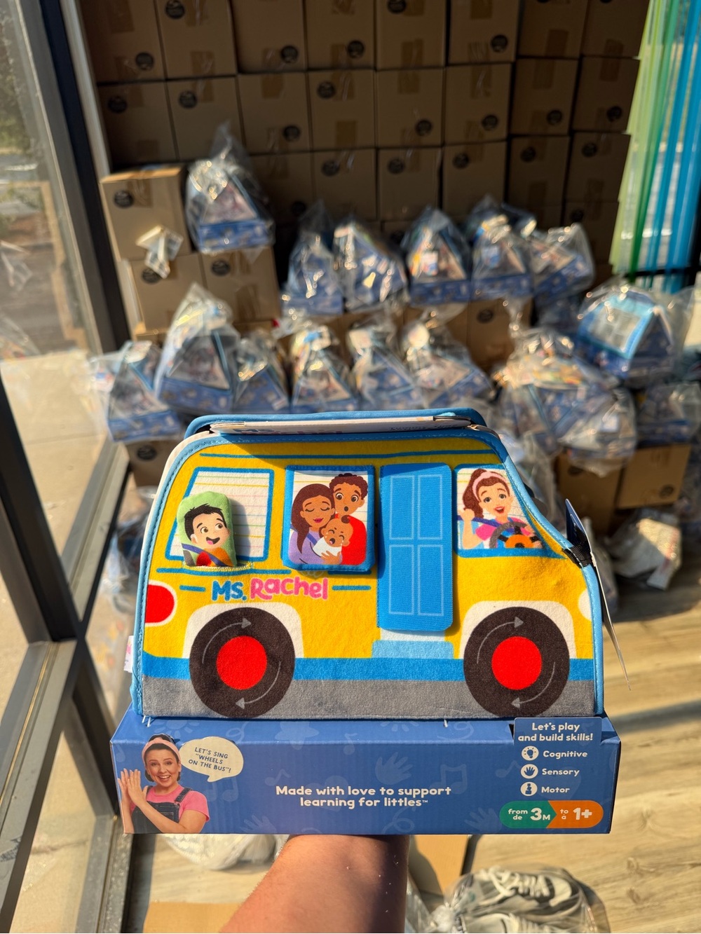 Rachel Yellow and Blue Plush School Bus Toy